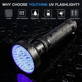 img 1 attached to 🔦 YOUTHINK Flashlight Pet Stain Urine Finder: Illuminate & Detect with 100 Bright LEDs and Glasses