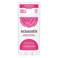 🌹 schmidt's aluminum-free deodorant, rose & vanilla, 24-hour odor protection, certified natural, vegan & cruelty-free, 3.25 oz, for women and men logo