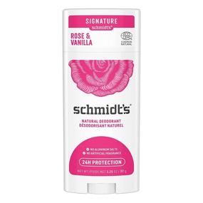 img 4 attached to 🌹 Schmidt's Aluminum-Free Deodorant, Rose & Vanilla, 24-Hour Odor Protection, Certified Natural, Vegan & Cruelty-Free, 3.25 oz, for Women and Men