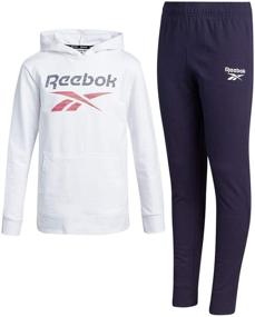 img 4 attached to 👕 Детский костюм Reebok - теплый спортивный свитшот и свитшоты для малышей, мальчиков и подростковиз флиса