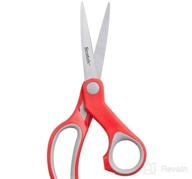 img 1 attached to Pack of 3 Amazon Basics Multipurpose Office 🔪 Scissors with Comfort Grip and Titanium Fused Stainless Steel review by Joel Singh