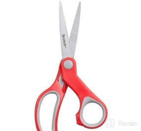 img 8 attached to Pack of 3 Amazon Basics Multipurpose Office 🔪 Scissors with Comfort Grip and Titanium Fused Stainless Steel