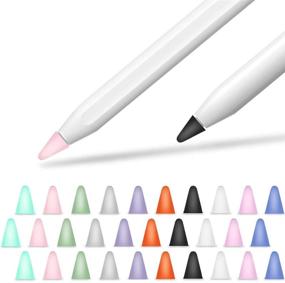 img 4 attached to 🎨 YINVA Silicone Nib Cap Accessories for Apple Pencil 1st and 2nd Gen - Cover Compatible with Apple Pencil Tips (30 PCS, 10 Colors)