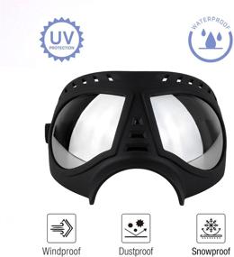 img 2 attached to 🐶 NAMSAN Dog Goggles: UV Sunglasses for Long Snout Dogs - Protection from Wind, Snow, and UV Rays