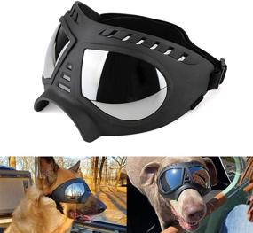 img 4 attached to 🐶 NAMSAN Dog Goggles: UV Sunglasses for Long Snout Dogs - Protection from Wind, Snow, and UV Rays