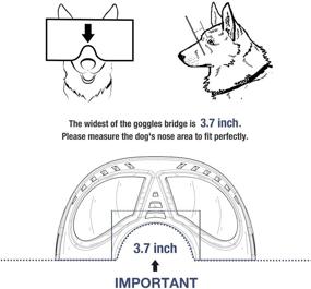 img 1 attached to 🐶 NAMSAN Dog Goggles: UV Sunglasses for Long Snout Dogs - Protection from Wind, Snow, and UV Rays