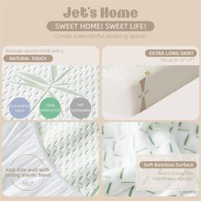 img 1 attached to 🛏️ JET'S HOME Queen Bamboo Waterproof Mattress Protector - Breathable & Washable Mattress Cover with Deep Pocket - Ultra Soft Mattress Pad for a Cozy and Protected Sleep Experience
