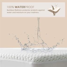 img 3 attached to 🛏️ JET'S HOME Queen Bamboo Waterproof Mattress Protector - Breathable & Washable Mattress Cover with Deep Pocket - Ultra Soft Mattress Pad for a Cozy and Protected Sleep Experience