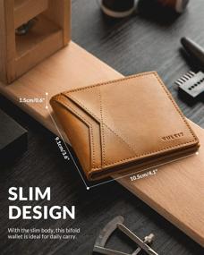 img 1 attached to VULKIT Minimalist Leather Bi Fold Blocking Men's Accessories and Wallets, Card Cases & Money Organizers