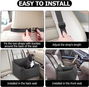 img 1 attached to 🐶 Premium Dog Car Seat for Small Dogs: Pet Booster Seat with Side Pocket Storage, Removable & Washable - Ensuring Ultimate Travel Safety