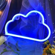 iceagle cloud neon signs: illuminating wall decorations for bedroom and living spaces – usb/battery powered neon lights, perfect for christmas, birthdays, parties, and kids room décor in blue логотип