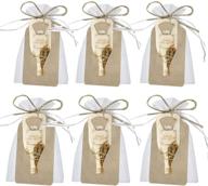 rustic vintage beer key bottle opener set - 30 pcs with card tag and sheer bag for beer wedding party favors логотип