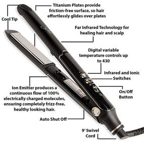 img 3 attached to 🔥 Sultra Thermalite Style & Straighten Flat Iron with 1 Inch Plate & Heat-Protective Glove – Professional Hair Straightener