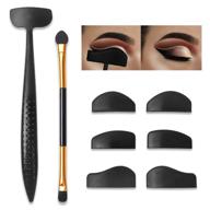 👁️ lazy eyeshadow stamp & crease line kit with silicone applicator - quick fix for women, girls, and beginners in drawing the perfect eyeliner + 1 brush - includes 1pcs eyeshadow brushes logo