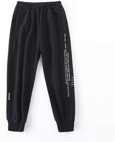 img 1 attached to 👖 Black032 Boys' Clothing: B YCR Elastic Sweatpant for Youth - Pants