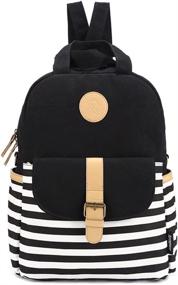 img 4 attached to 🎒 Leaper Canvas Daypack Backpack - Stylish and Functional Shoulder Bag