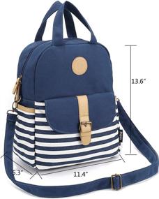 img 2 attached to 🎒 Leaper Canvas Daypack Backpack - Stylish and Functional Shoulder Bag