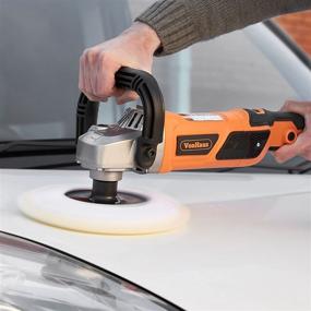 img 3 attached to 🚗 Vonhaus 7-Inch Rotary Polisher, 6 Variable Speeds and Accessory Kit, With 7 Polish/Buff/Smooth/Finish Pads - 10-Amp, 600-3000 RPM for Enhanced Performance on Cars, Boats, Wood, Metal, Tiles, Plastic, and Vehicles