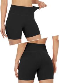 img 3 attached to ODODOS Women's High Waisted Shorts: Super 🩳 Soft Lightweight Basic Shorts with 5&#34; / 8&#34; Inseam