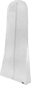 img 3 attached to 👗 HANGERWORLD 72 inch Breathable Wedding Gown Long Dress Hanging Garment Bag – Efficient Closet Storage (White)