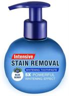 baking soda whitening toothpaste with intensive stain removal gel - strengthens and removes stains - blueberry flavor logo