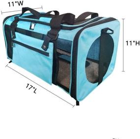 img 3 attached to Petbuy Pet Carrier Bag: Portable Folding Fabric Travel Cage for Dog Cat, Airline Approved – Breathable & Durable