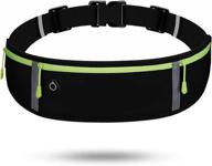 🏃 flexible running pouch - elastic waist bag workout belt phone holder for men and women – slim jogging belt with pocket for iphone logo