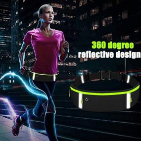 img 3 attached to 🏃 Flexible Running Pouch - Elastic Waist Bag Workout Belt Phone Holder for Men and Women – Slim Jogging Belt with Pocket for iPhone