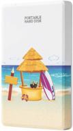 🏖️ nrico 2.5 inches ultra slim external hard drive 320gb: portable usb3.0 hdd for pc, mac, laptop – beach design logo
