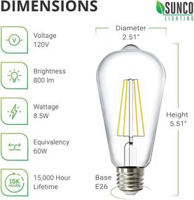 img 3 attached to 🔌 Sunco Lighting Dimmable Waterproof Industrial Electrical for Restaurant Use