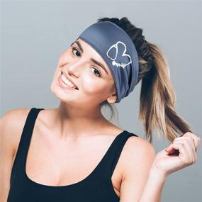 img 1 attached to Top-rated 8 Piece Nursing Headbands with Buttons: Non-slip Elastic Hair Bands for Nurses & Doctors providing Ear Protection, Face Covering Holder, Wide Head Wraps for Spa, Yoga, Sports & Workout