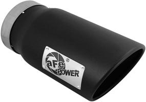 img 4 attached to 🔧 aFe Power 49T50601-B12: 5-Inch Inlet, 6-Inch Outlet, 12-Inch Length Black Stainless Steel Diesel Exhaust Tip - Bolt-On