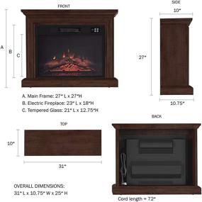 img 3 attached to Northwest 80 FPWF 1 Fireplace Mantel Portable Adjustable