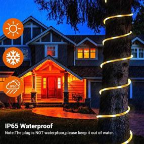 img 1 attached to 🌟 Enhance Your Outdoor Space with 66ft LED Rope Lights by OxyLED: Waterproof, Remote Controlled, 7 Modes for Christmas, Parties, Weddings, and More!