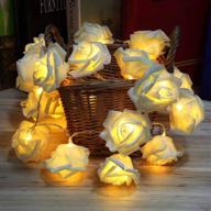 fantasee led rose flower string lights battery operated for wedding home party birthday festival indoor outdoor decorations large rose flower diameter 6cm (6 логотип