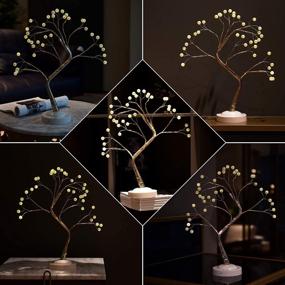 img 2 attached to 🌳 JJ POWER Bonsai Tree Light: Versatile LED Table Lamp for DIY Home Decor (36LED Pearl - Warm White, 1 Pack)