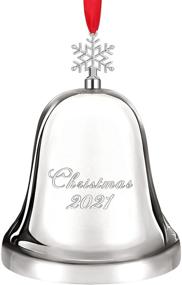 img 4 attached to 🔔 2021 Annual Christmas Bell - Silver Ornament for Christmas Tree Decorations, Nickel-Plated Holiday Jingle Bell with Ribbon & Gift Box (Silver, 2021)
