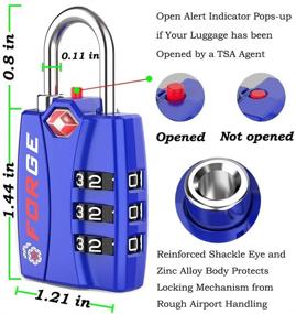 img 1 attached to 🔒 Enhance Your Travel Security with Forge TSA Lock Pack Indicator Accessories