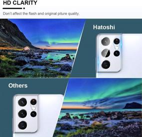 img 1 attached to HATOSHI 2 Pack TPU Film Screen Protector + Camera Lens Protector for Samsung Galaxy S21 Ultra 5G 6.8-inch - Full Coverage, HD Clear, Fingerprint Unlock Support (NOT for S21/S21 Plus)