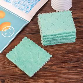 img 1 attached to 🧽 Premium Microfiber Dish Cloths – Super Absorbent, Fast Drying Towels for Washing Dishes - 8 Pack Kitchen Rags