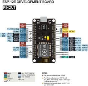 img 3 attached to 🔌 KeeYees Development Board WiFi WLAN Wireless Module for ESP8266 NodeMCU ESP-12E Arduino (Pack of 5)