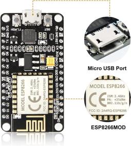 img 2 attached to 🔌 KeeYees Development Board WiFi WLAN Wireless Module for ESP8266 NodeMCU ESP-12E Arduino (Pack of 5)