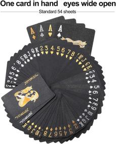 img 2 attached to 🃏 Waterproof Plastic Poker Cards Set for Game and Party, PVC Playing Cards with Classic Trick Design, 2 Deck