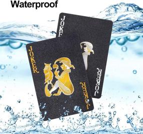 img 3 attached to 🃏 Waterproof Plastic Poker Cards Set for Game and Party, PVC Playing Cards with Classic Trick Design, 2 Deck