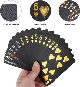 img 1 attached to 🃏 Waterproof Plastic Poker Cards Set for Game and Party, PVC Playing Cards with Classic Trick Design, 2 Deck