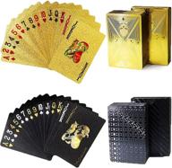 🃏 waterproof plastic poker cards set for game and party, pvc playing cards with classic trick design, 2 deck логотип