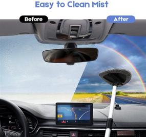 img 1 attached to 🚗 AstroAI Windshield Cleaner: Ultimate Microfiber Car Window Wiper Kit for Crystal-Clear Glass - 4 Reusable Pads and Extendable Handle Included!
