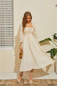 img 3 attached to R YIposha Vintage Elastic Ruffled Backless Women's Clothing and Dresses