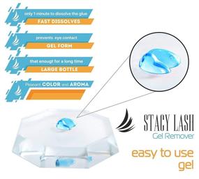 img 2 attached to 💧 Stacy Lash Eyelash Extension Glue Gel Remover (0.51 fl.oz / 15 ml) - GBL Free/Fast Dissolution in 60 Seconds/Aquamarine Color/Pleasant Fragrance