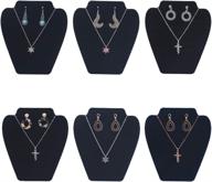 coward 6pcs/set necklace display stand: perfect jewelry organizer and necklace holder - earring rack included (shape 2) logo